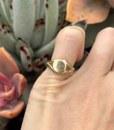 Vintage Monogram Blank Ring