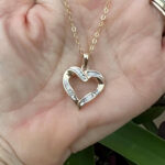 Vintage 10k Yellow Gold Heart Pendant