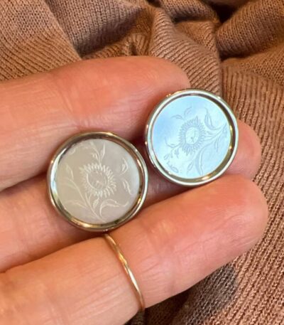 Pearl Sunflower Earrings