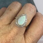 Halo Vintage Opal Ring