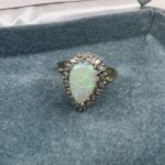 Halo Vintage Opal Ring