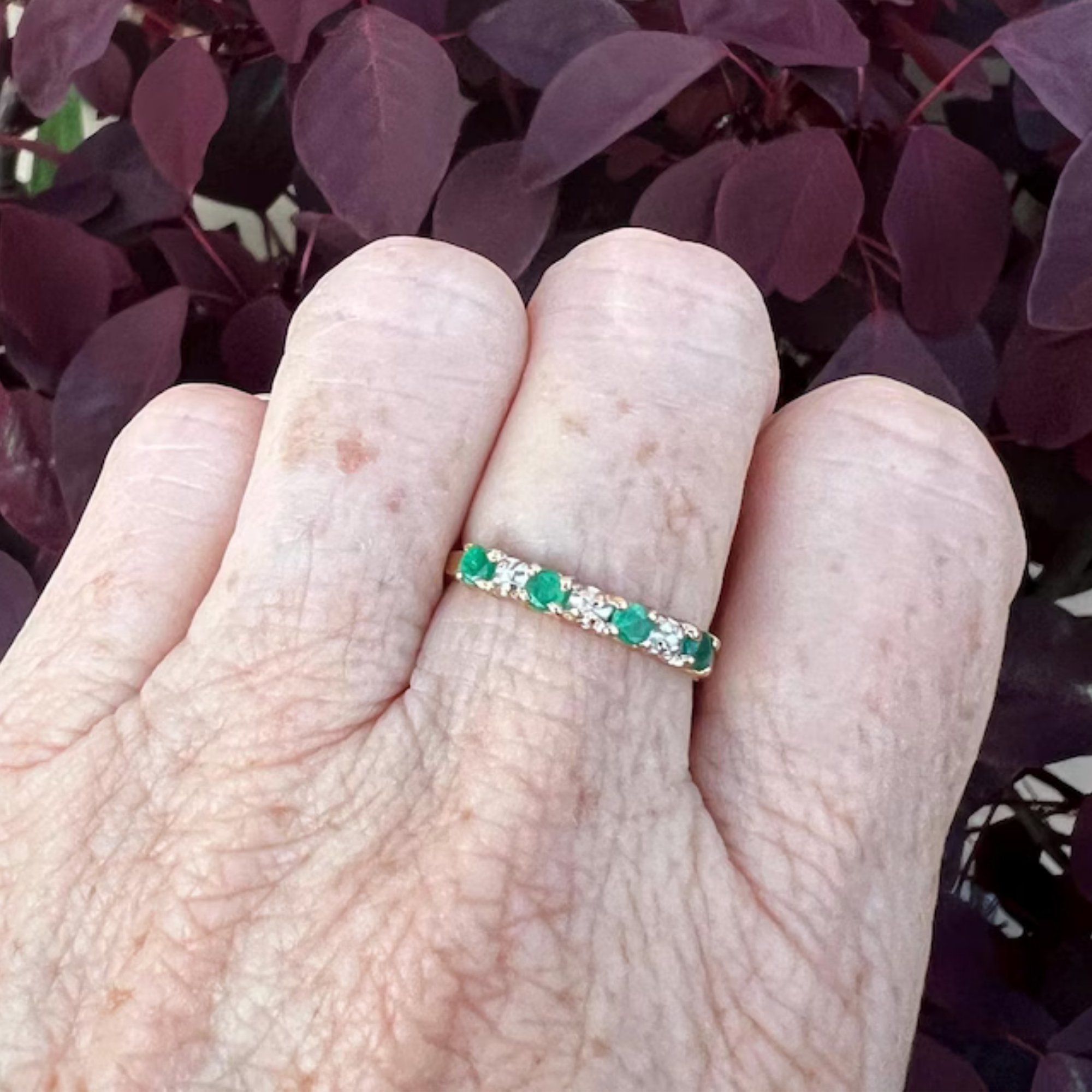Vintage Emerald Diamond Band Vintage Emerald Diamond Band