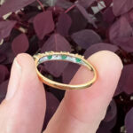 Vintage Emerald Diamond Band