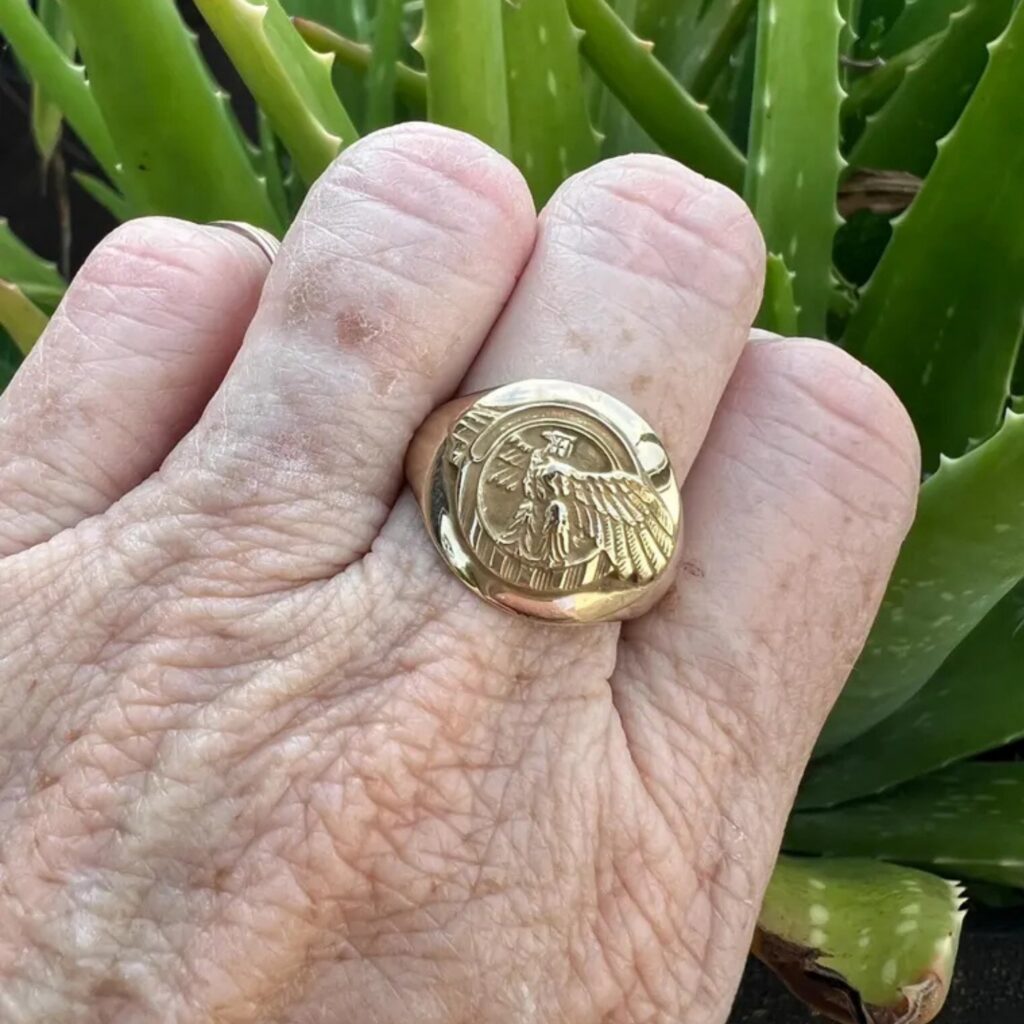 Vintage Gold Eagle Ring