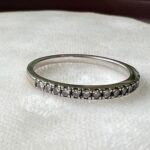 14k White Gold Vintage Diamond Band