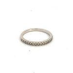 14k White Gold Vintage Diamond Band