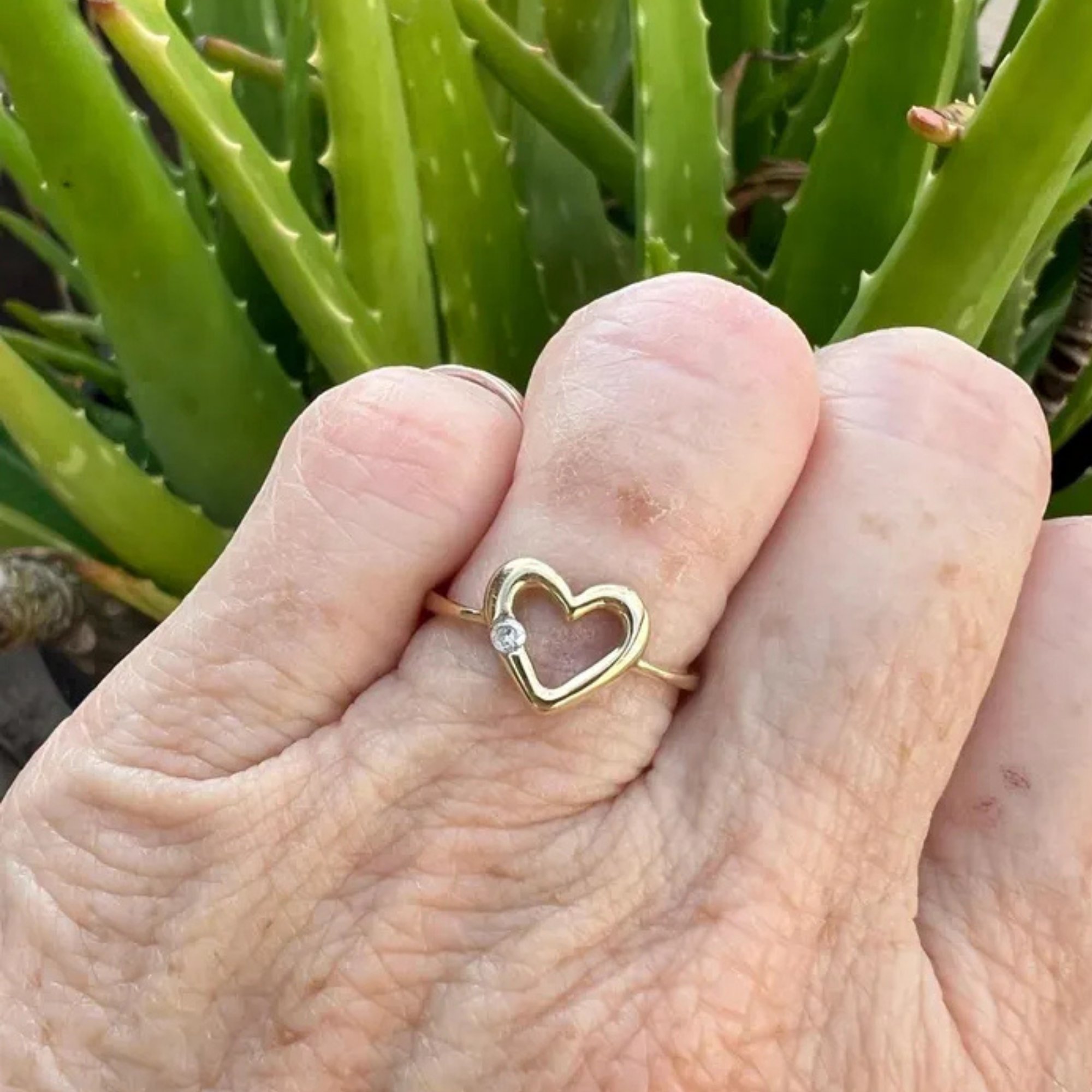 Vintage Heart Ring Gold Vintage Heart Ring Gold