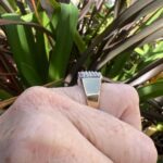Vintage Diamond Yellow and White Gold Pyramid Ring