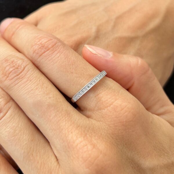 Vintage Diamond Wedding Band Ring