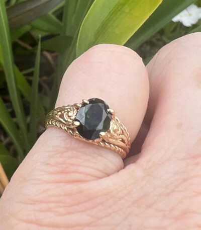 Vintage Green Tourmaline Ring