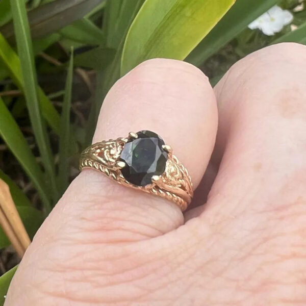 Vintage Green Tourmaline Ring
