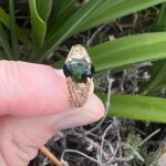 Vintage Green Tourmaline Ring