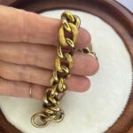 Vintage Rolled Gold Heart Padlock Bracelet
