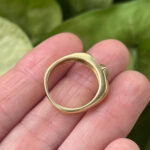 Unique Gold Ring and Princess Cut Bezel Diamond