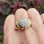 14k Gold Diamond Heart Ring