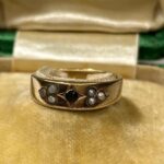 Estate 14k Sapphire Seed Pearl Ring