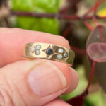 Estate 14k Sapphire Seed Pearl Ring