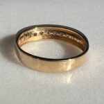 Unique Gold Ring and Princess Cut Bezel Diamond