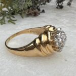 14k Gold Diamond Heart Ring