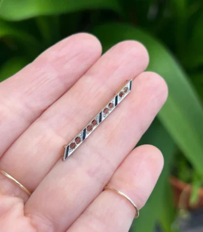 Gold Sapphire Pin