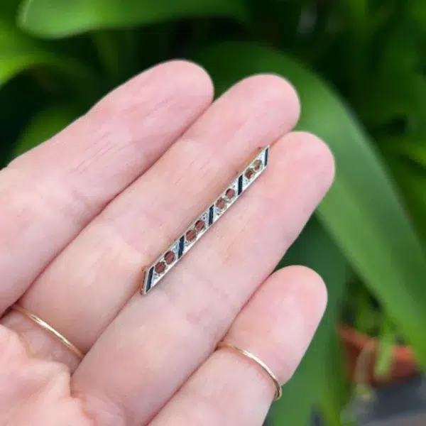 Gold Sapphire Pin
