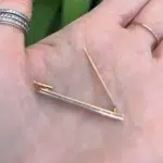 Gold Sapphire Pin