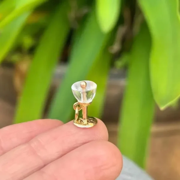 Vintage 14k Goblet or Chalice Pendant #68