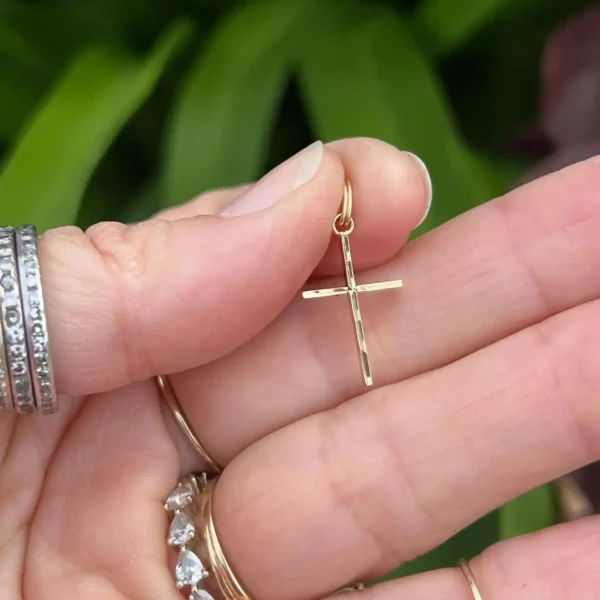 Vintage Gold Cross Charms – 12k & 14k Christian Jewelry #061