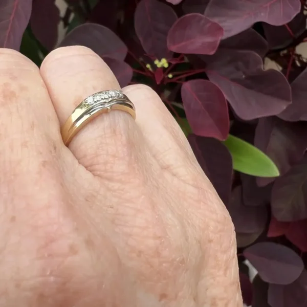 Vintage 14k Gold Diamond Band – Size 5 3/4 #8